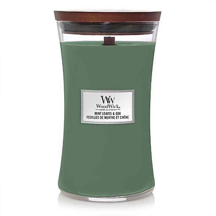 WoodWick - Mint Leaves and Oak - Large Jar